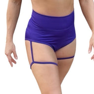 Bottoms, Purple, high-waist, convertible, reversible, with adjustable garters