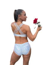Leotard, silver/white twinkle