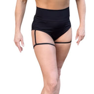 Bottoms, Black, high-waist, convertible, reversible with adjustable garters