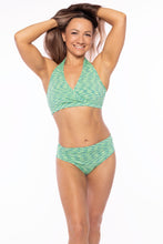 Bikini, Green Space-Dye, (banded, scrunch-back, cheeky)