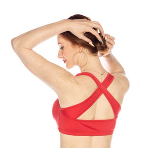 Bra Top, Red (keyhole, tank-style, reversible)