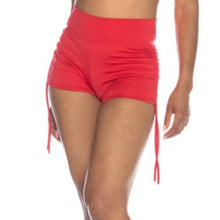 Booty Shorts, Red (high-waist, side tie)