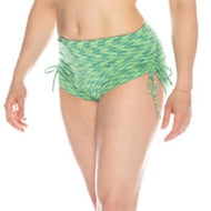 Booty Shorts, Green Space-Dye (high-waist, side-tie)