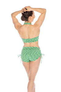 Bra Top, Green Space-Dye (halter style)