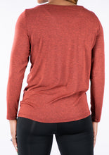 Top, Paprika and/or Sapphire (boat neck with V-detail, long sleeves)