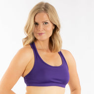 Bra Top, Purple, (ballerina, scoop-neck, back cross straps)