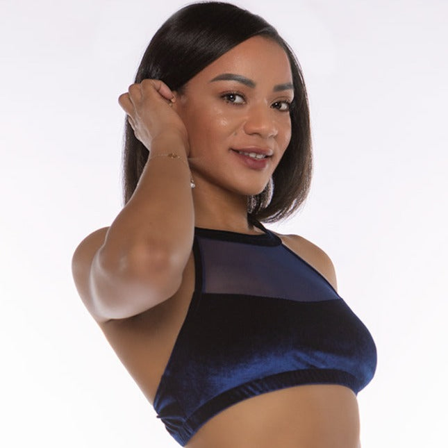 Bra Top, Velvet with Mesh, Multiple colors – MaryCaryl Designs