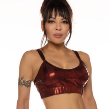 Bra top, Ruby Red Twinkle (corset style)