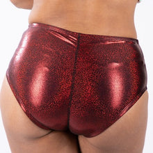 Bottoms, Ruby Red Twinkle (mid-waist, high-leg, scrunch-back)